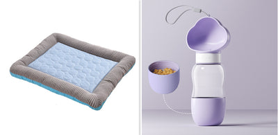 Almohadilla refrescante para mascotas, cama para perros, gatos, cachorros y gatitos, manta fresca para mascotas, Material de seda helada, suave para dormir en verano, azul, transpirable