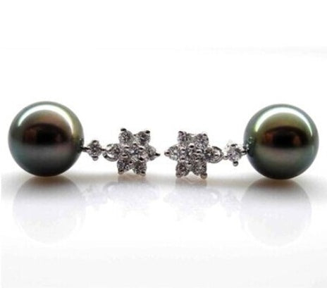 Pendientes de perlas negras