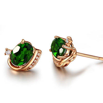 Emerald Treasure Stud Earrings 