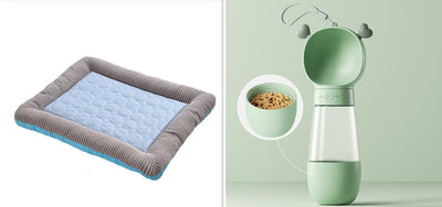 Almohadilla refrescante para mascotas, cama para perros, gatos, cachorros y gatitos, manta fresca para mascotas, Material de seda helada, suave para dormir en verano, azul, transpirable