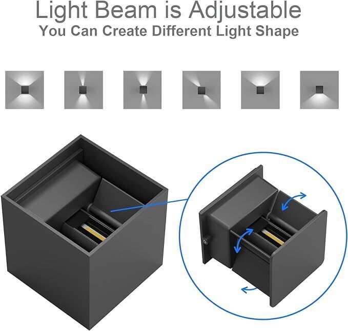 LED Outdoor Light With Motion Detector Up Down Outside Inside Sensor Outdoor Lamp