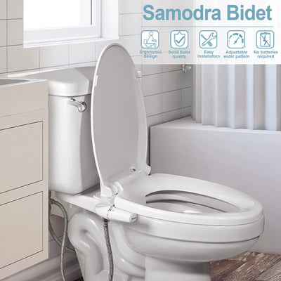 Ultra-Slim Toilet Seat Attachment Dual Nozzle Bidet