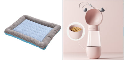 Almohadilla refrescante para mascotas, cama para perros, gatos, cachorros y gatitos, manta fresca para mascotas, Material de seda helada, suave para dormir en verano, azul, transpirable