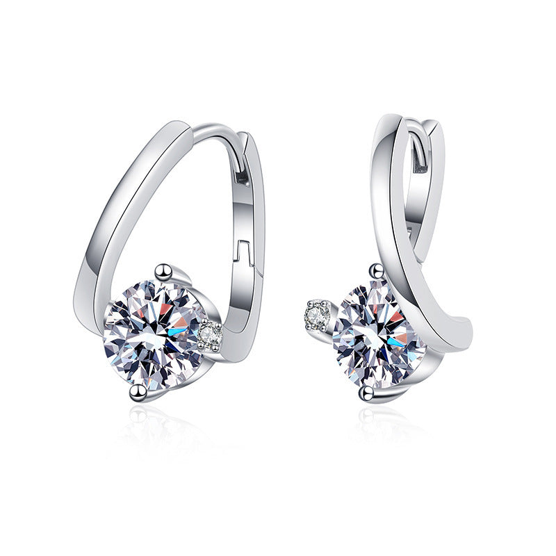 925 Sterling Silver Moissanite Affordable Luxury Earrings