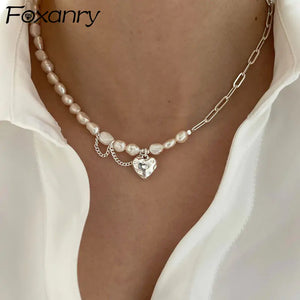 Asymetric Pearl Necklace