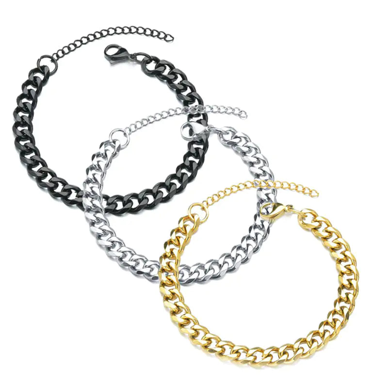 Stainless Steel Trendy Chain Bracelet